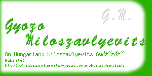 gyozo miloszavlyevits business card